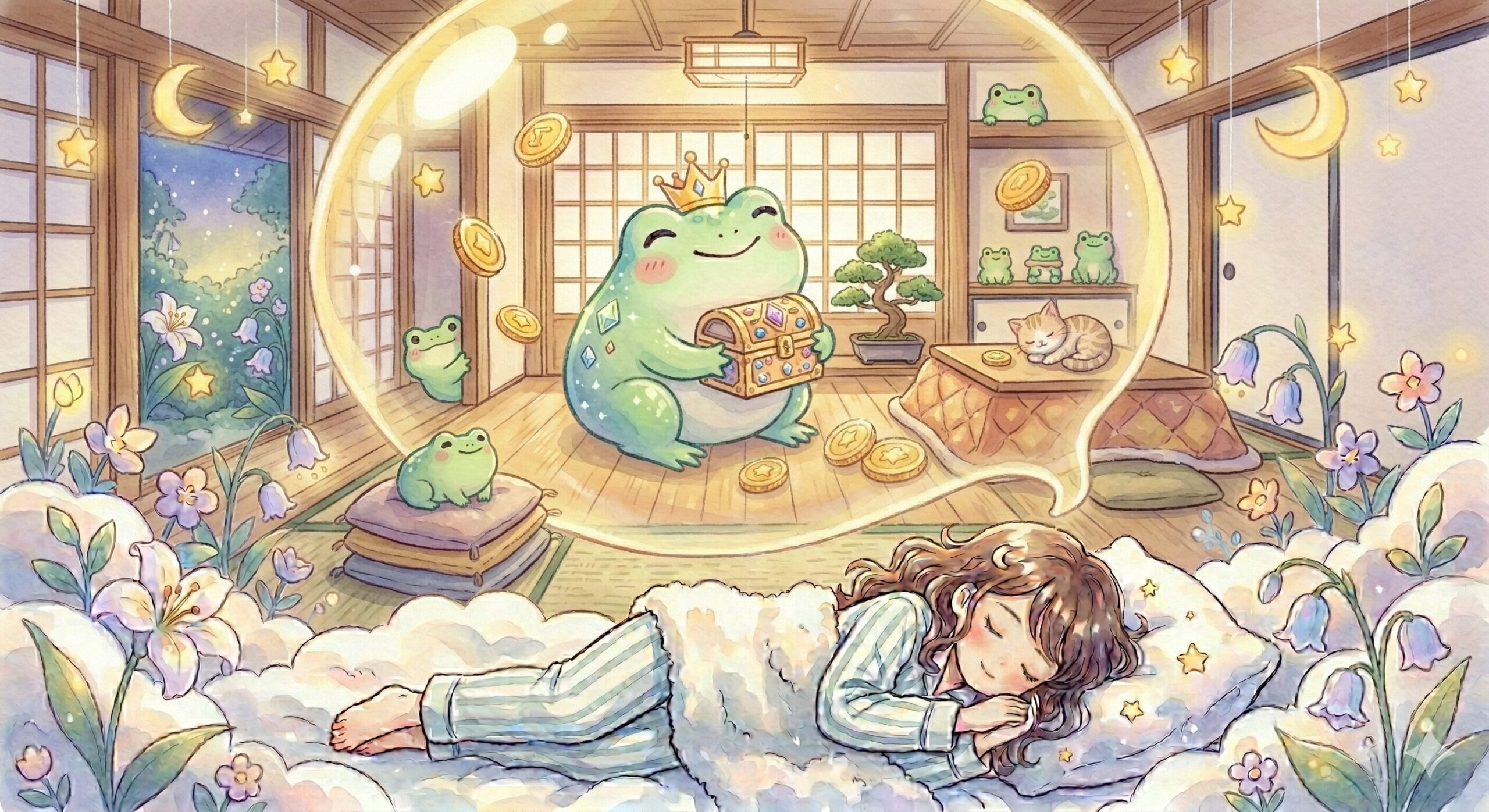 カエルが家の中に出る夢の意味