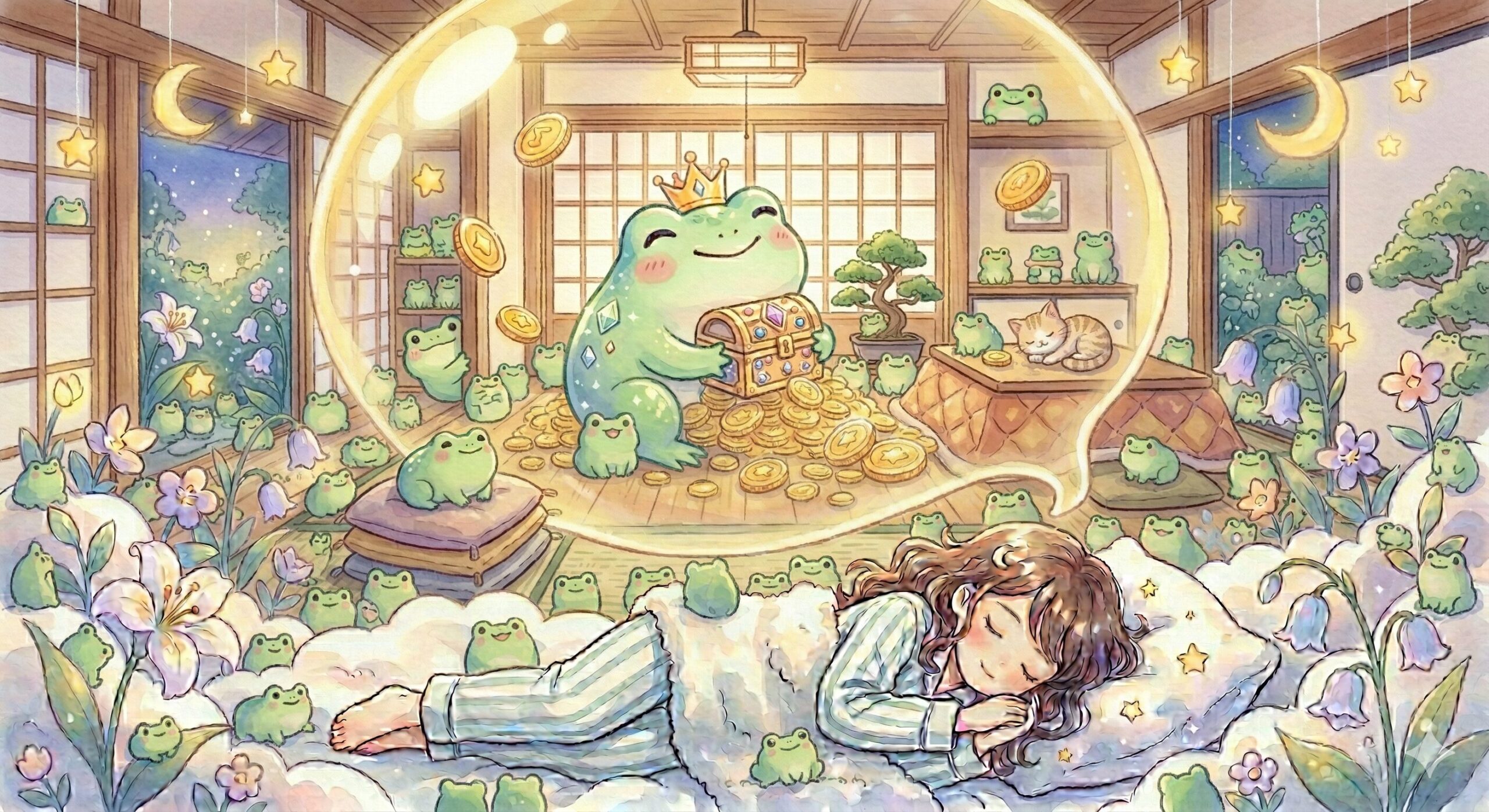 カエルが大量に出る夢の意味