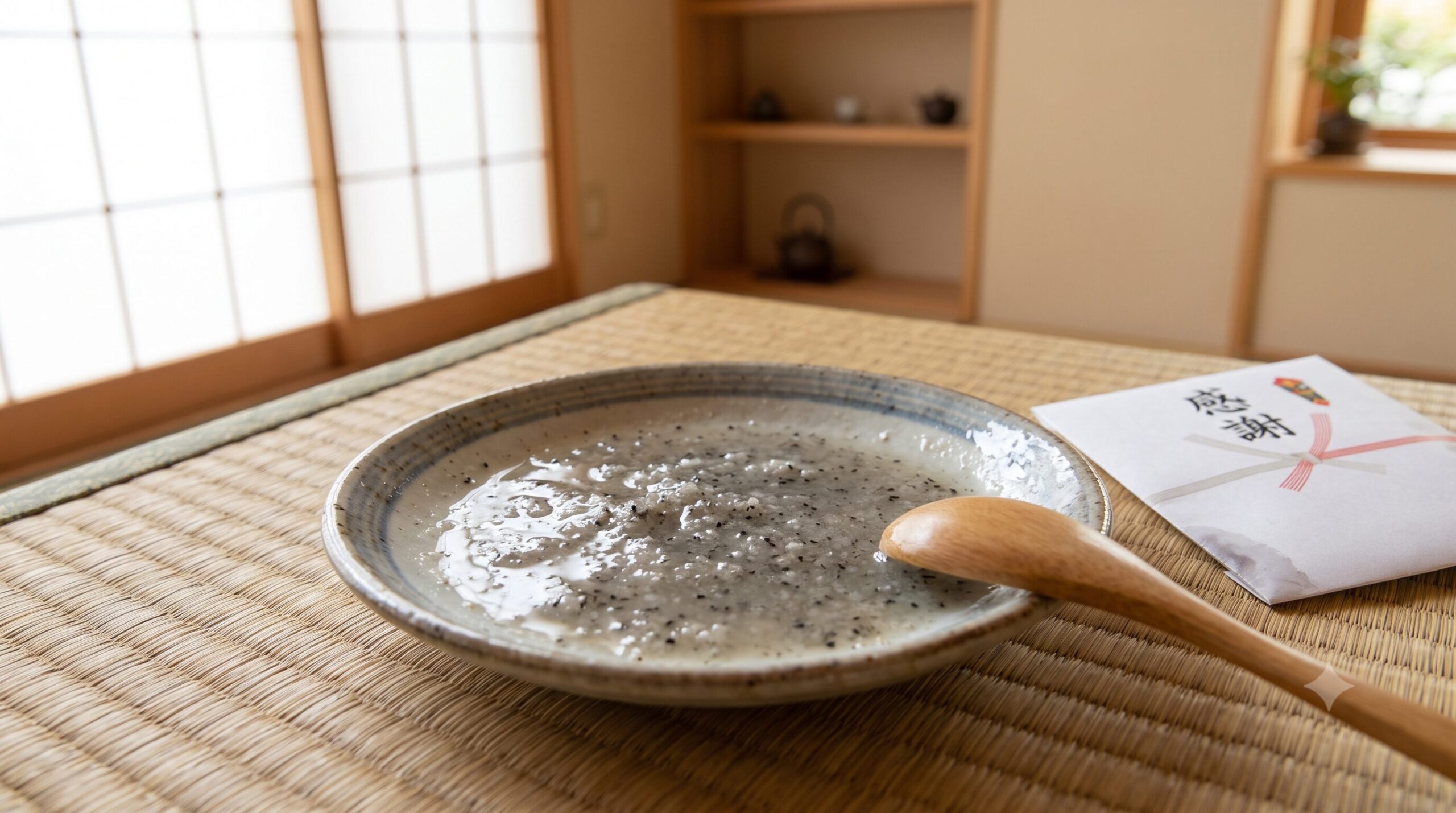 溶けて状態が変わった盛り塩の小皿