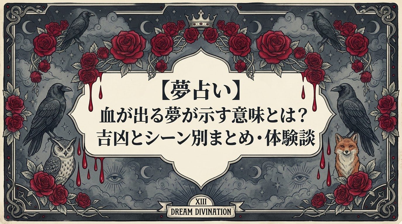 血が出る夢が示す意味とは?吉凶とシーン別まとめ
