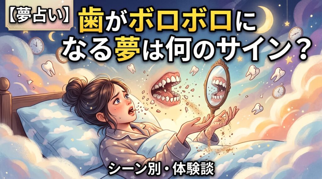 歯がボロボロになる夢は何のサイン？