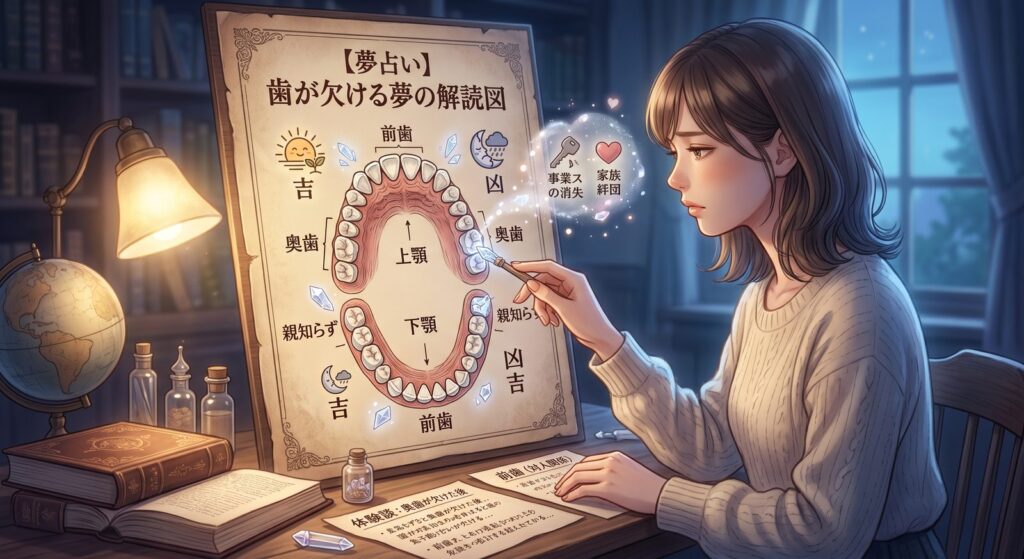 歯が欠ける夢は吉夢か凶夢？欠けた場所別の意味