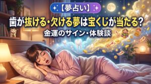 歯が抜ける・欠ける夢は宝くじが当たる？金運のサイン