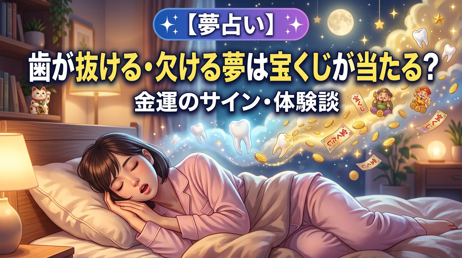 歯が抜ける・欠ける夢は宝くじが当たる？金運のサイン