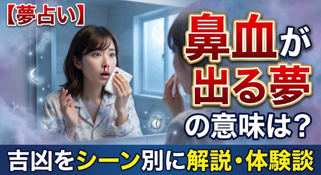 鼻血が出る夢が示す意味は？吉凶をシーン別に解説