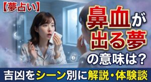 鼻血が出る夢が示す意味は？吉凶をシーン別に解説