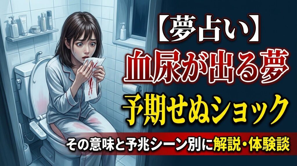血尿が出る夢は何のサイン？意味をシーン別に解説