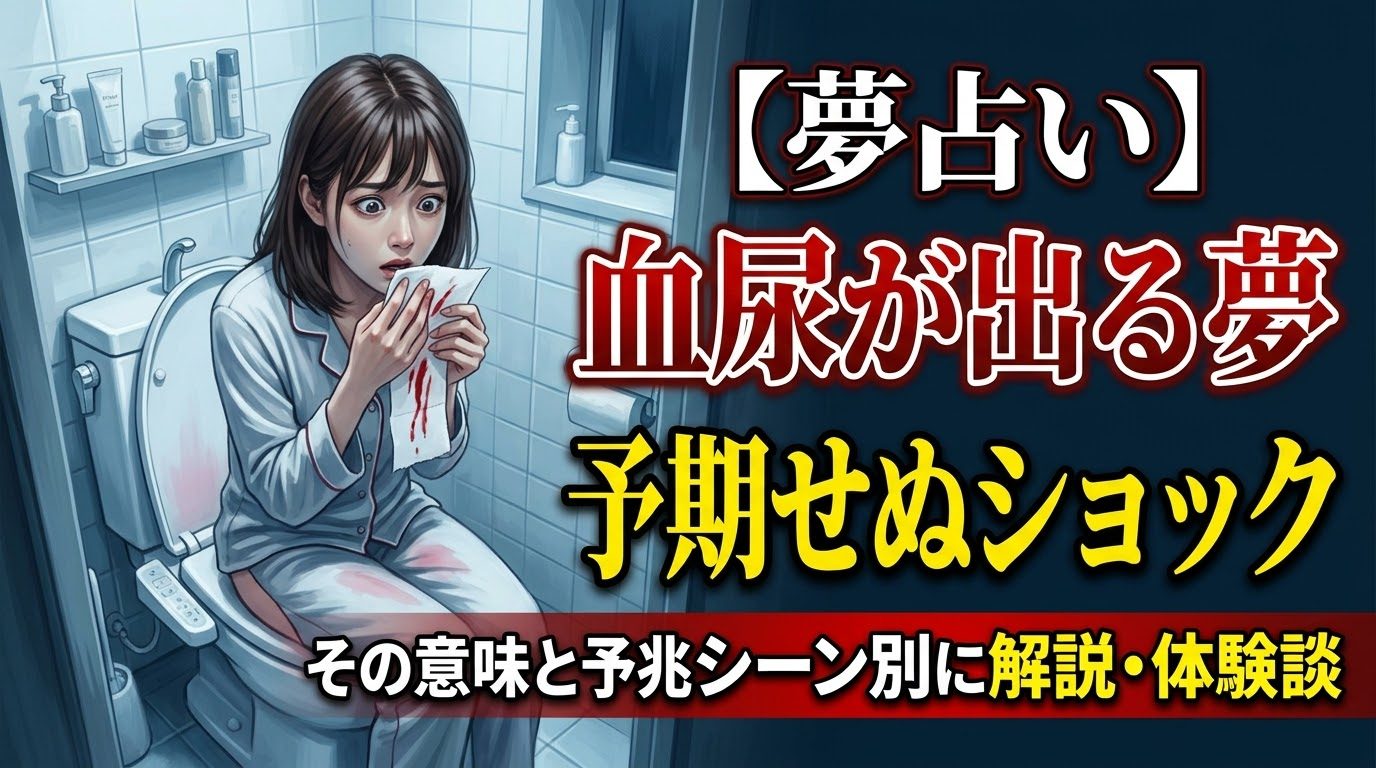 血尿が出る夢は何のサイン?意味をシーン別に解説