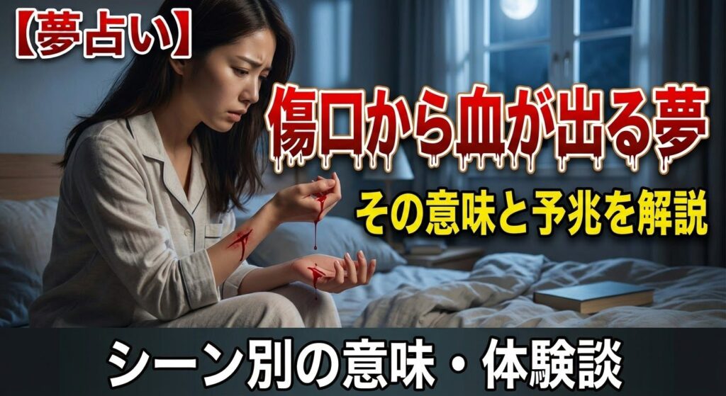 傷口から血が出る夢は何のサイン？意味をシーン別に解説