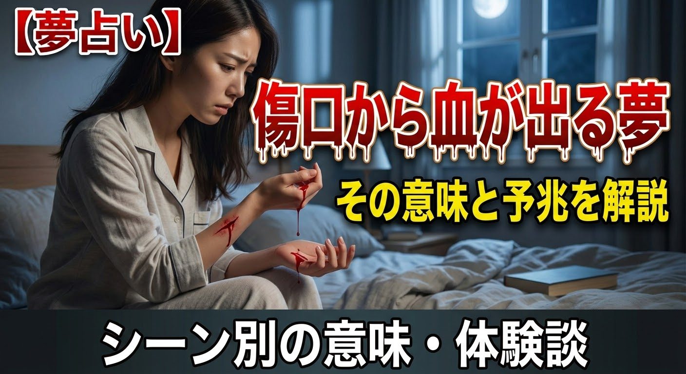 傷口から血が出る夢は何のサイン?意味をシーン別に解説