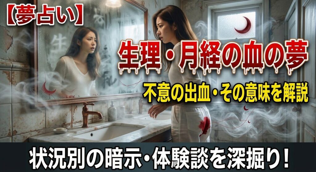 生理・月経の血の夢が示す意味は？状況別の暗示
